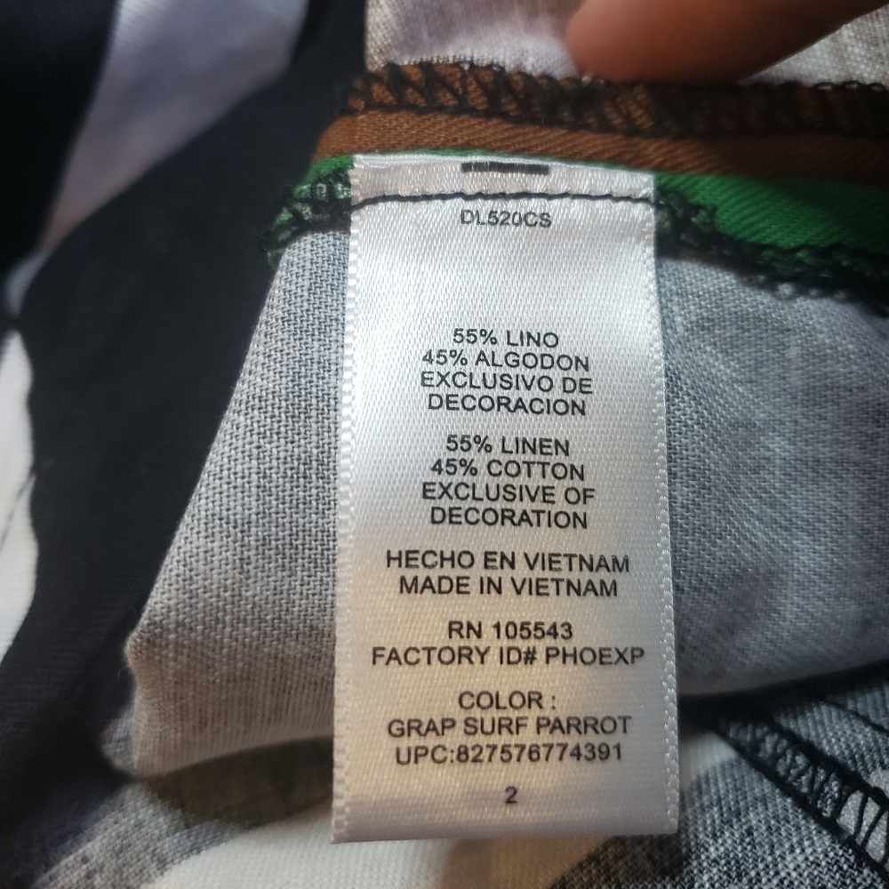 Derek Lam Geometric Color Block Linen Dress Size 2 - Picture 5 of 5